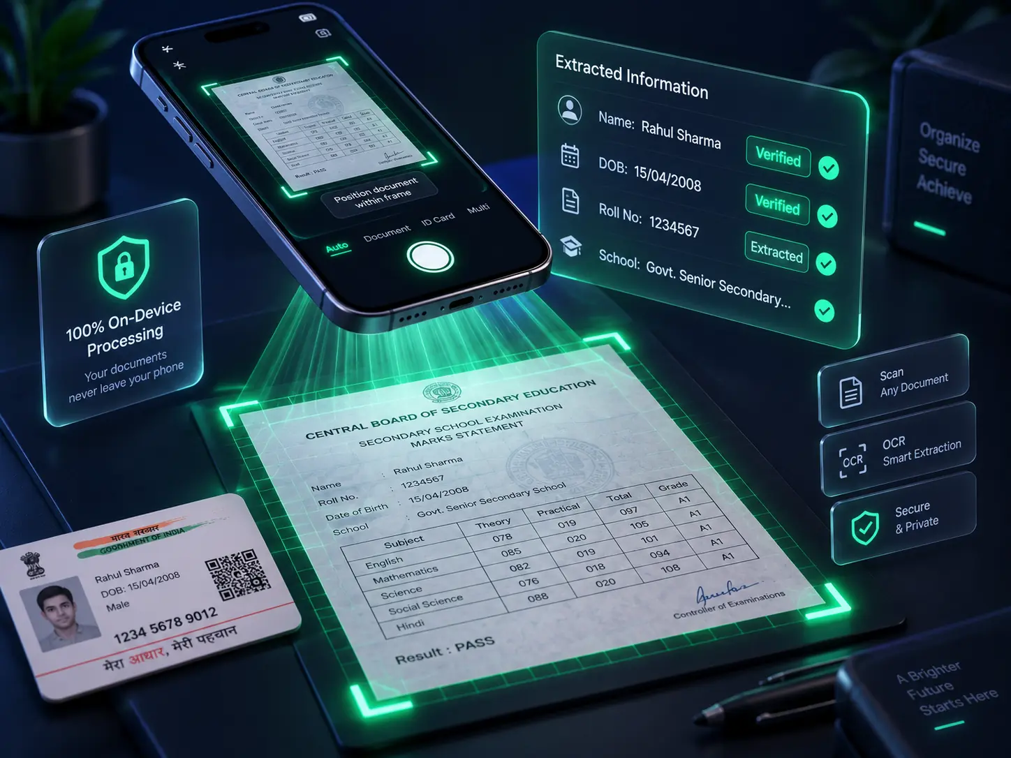 ApplyOne Smart Scan document OCR feature
