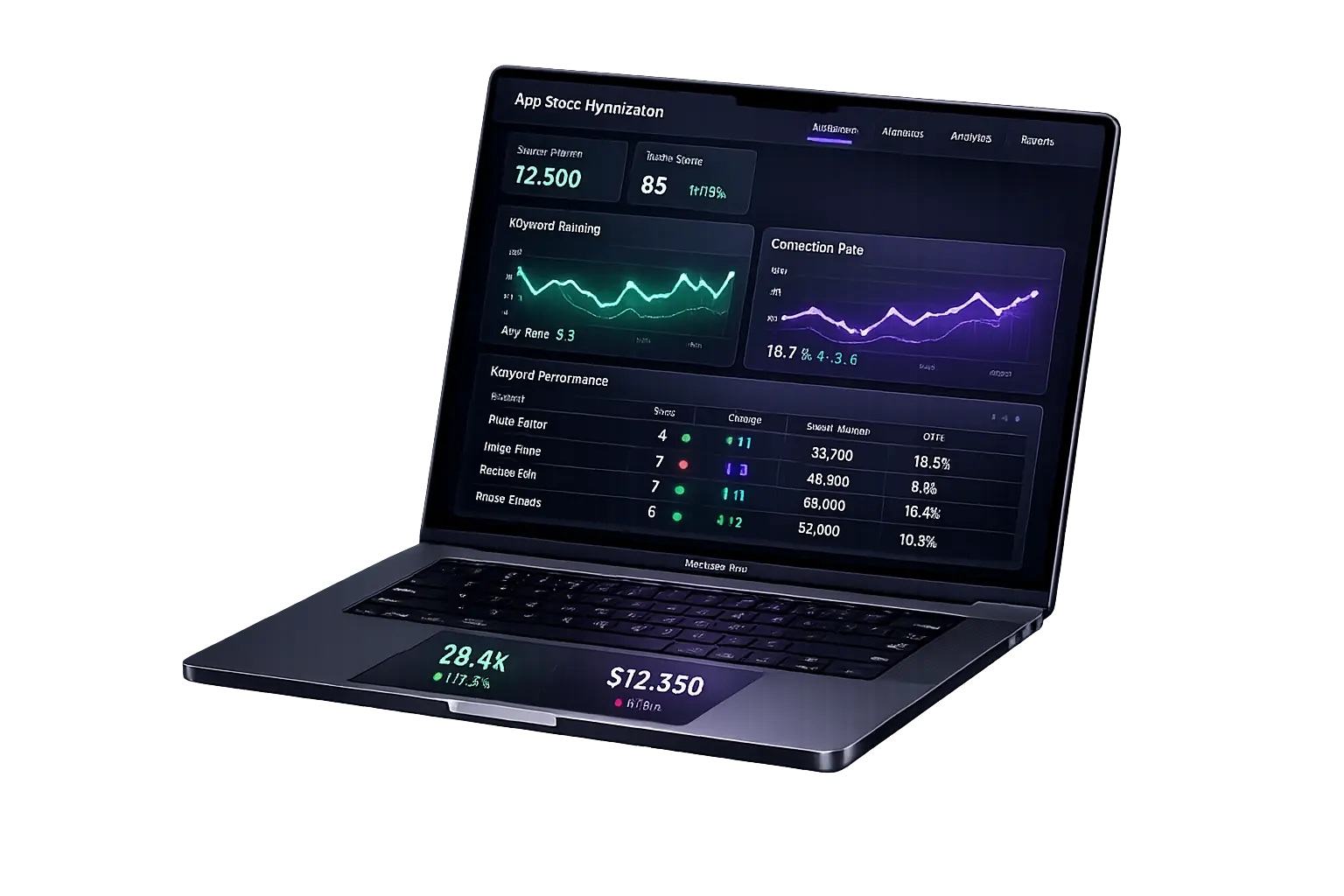 AppVisor ASO Tool Dashboard Mockup