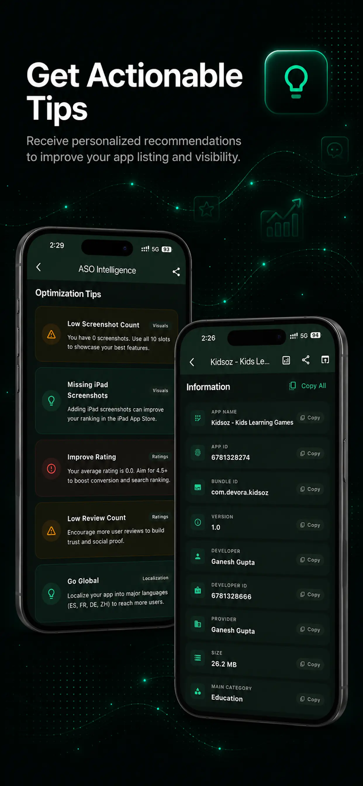 Mobile App View