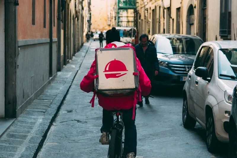 Food Delivery Mobile App UI on Smartphone Screen