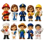 Kidsoz occupations learning card for children
