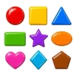 Kidsoz shapes learning card for early learners