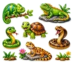 Kidsoz reptiles learning card for children
