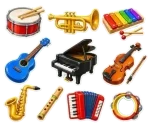 Kidsoz musical instruments learning card for kids