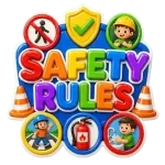Kidsoz safety rules learning card for kids