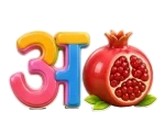 Kidsoz Hindi alphabet learning card for bilingual toddlers